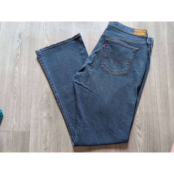 Levis Womens Boot Cut 515 Jeans Size 14L Medium Blue Denim Classic Fit - Picture 1 of 7